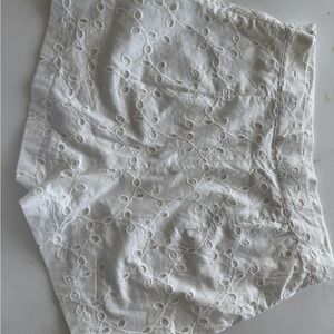 Zara White High Waist Lace Shorts